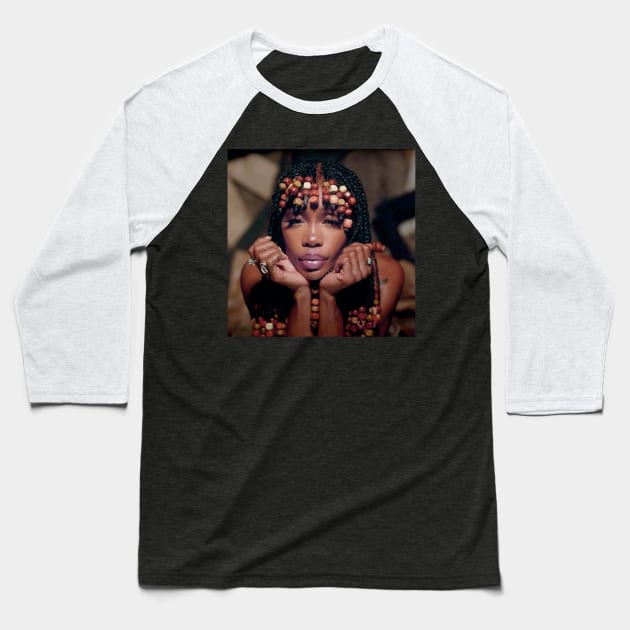 From The Heart SZA's Journey Of Self Expression Baseball T-Shirt by Roselyne Lecocq